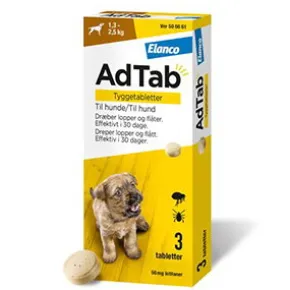 AdTab til hunde 1.3-2.5 kg, 3 stk - Loppemiddel