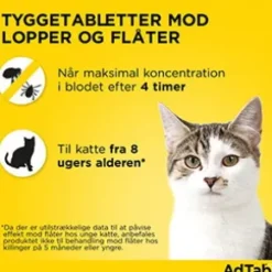 AdTab til katte, 0.5-2 kg, 3 stk - Loppemiddel
