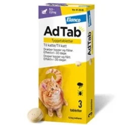 AdTab til katte, 0.5-2 kg, 3 stk - Loppemiddel