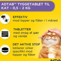 AdTab til katte, 0.5-2 kg, 3 stk - Loppemiddel