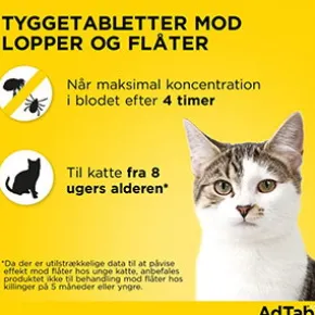 AdTab til katte, 2.0-8.0 kg, 3 stk - Loppemiddel