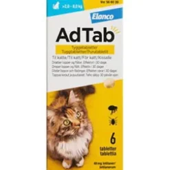 AdTab til katte, 2.0-8.0 kg, 6 stk - Loppemiddel