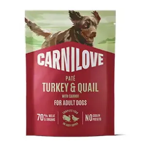Carnilove Dog Pouch Paté Turkey & Quial, 300g