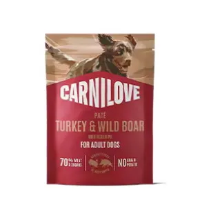 Carnilove Dog Pouch Paté Turkey & Wildboar, 300g