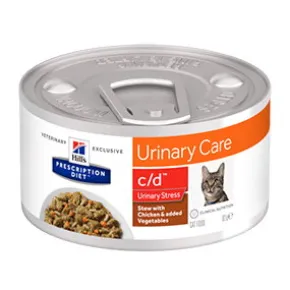 Hills PD Feline c/d Urinary Stress Stew Chicken & Vegetables, 24x82g