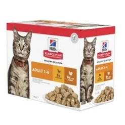 Hills SP Cat Adult Chicken & Turkey, 12x85g, Vådfoder