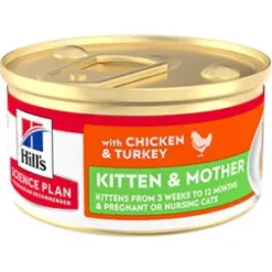 Hills SP Kitten & Mother Tender Mousse Chicken & Turkey, 12x85g