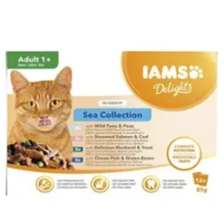 Iams Cat Delights in Gravy Multipack Sea Collection, 12x85 g