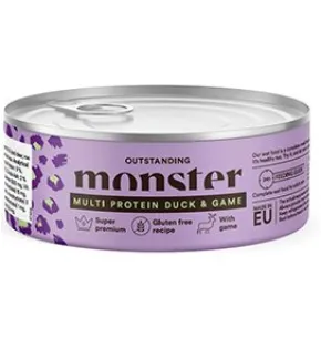 Monster Adult Cat, Duck/Game, 100g Dåse