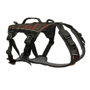 Non-Stop Dogwear Rock Harness Long, Black/Orange