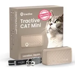 Tractive GPS Tracker Mini Kat + Justerbart halsbånd, Brun