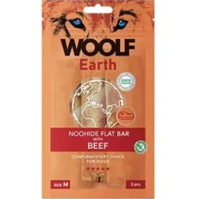 Woolf Earth Noohide flat bar, Beef, Medium, 3 stk